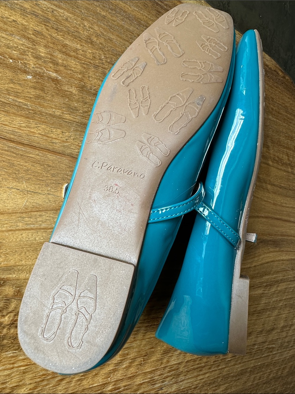 C Paravano T Strap Patent Leather Mary Jane’s Size 8.5 - Picture 10 of 10